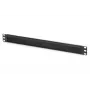DIGITUS Barra pasacables con cepillo 1U 44x483x11 mm, tamaño del cepillo 27x423 mm, color negro (RAL 9005)
