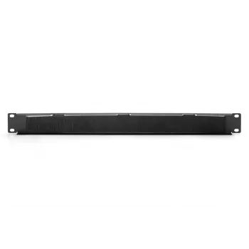 DIGITUS Barra pasacables con cepillo 1U 44x483x11 mm, tamaño del cepillo 27x423 mm, color negro (RAL 9005)