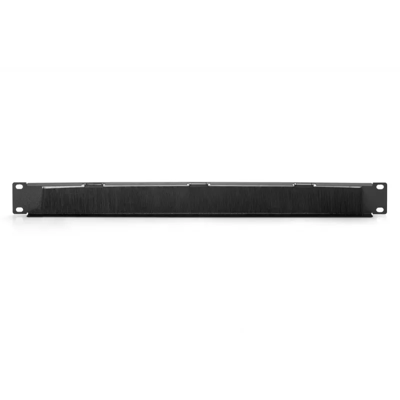 DIGITUS Barra pasacables con cepillo 1U 44x483x11 mm, tamaño del cepillo 27x423 mm, color negro (RAL 9005)