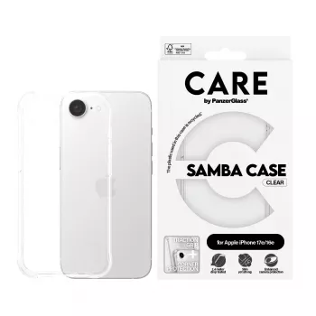 Funda PanzerGlass CARE by funda de moda Samba transparente iPhone 16e
