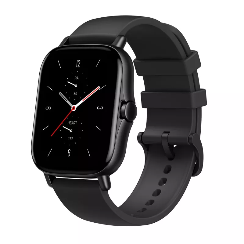 Amazfit GTS 2 reloj inteligente, 4,19 cm (1,65 pulgadas) AMOLED, 43 mm, GPS, llamadas Bluetooth, 5 ATM, Midnight Black