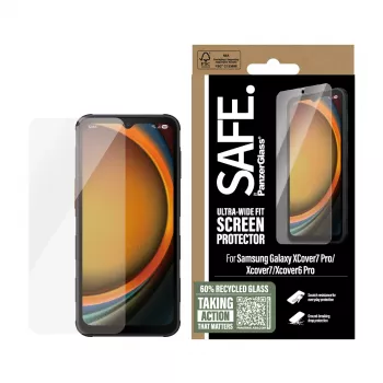 Protector de pantalla PanzerGlass SAFE. by ® Samsung Galaxy Xcover7 Pro | Xcover7 | Xcover6 Pro | Ultra-Wide Fit