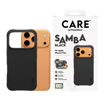 Funda PanzerGlass CARE by Fashionable Case Samba Black con MagSafe iPhone 17 Pro