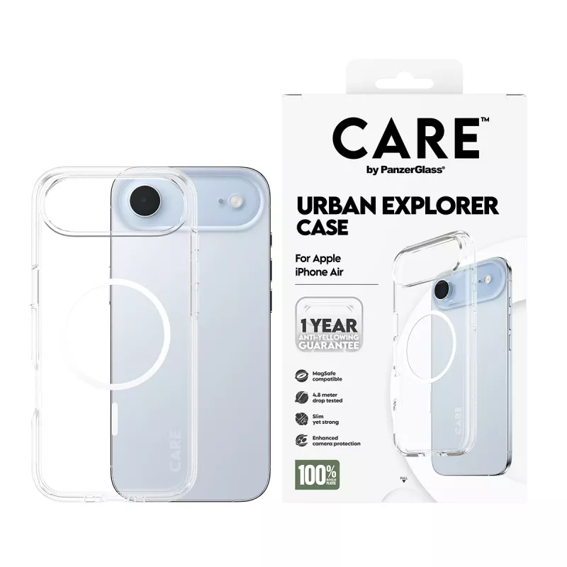 Funda PanzerGlass CARE by Flagship Case Transparent Urban Explorer White MagSafe iPhone 17 Air