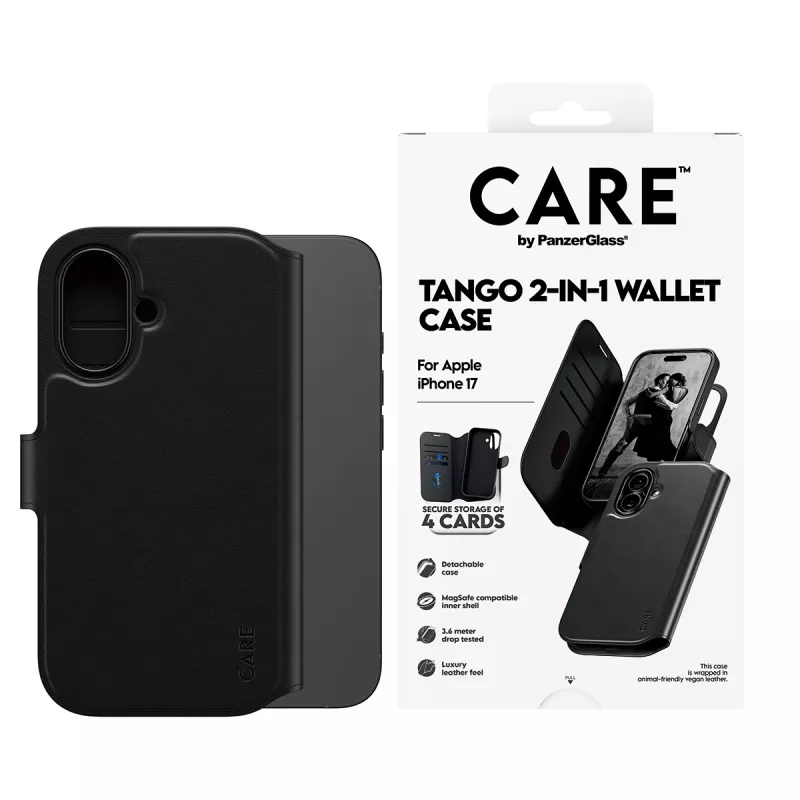 PanzerGlass CARE™ by ® Tango 2-in-1 funda tipo cartera con MagSafe iPhone 17
