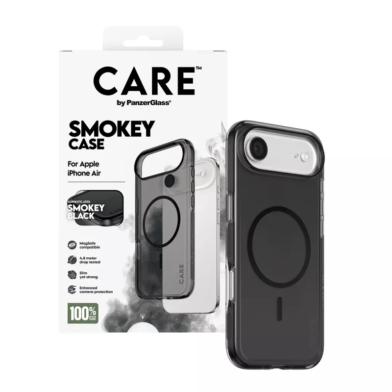 PanzerGlass CARE™ by ® Urban Explorer Case Smokey con MagSafe negro iPhone Air