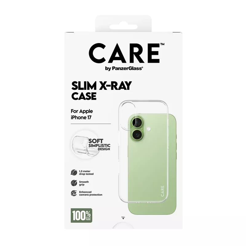 Funda para móvil PanzerGlass funda moderna transparente X-Ray Soft Basic para iPhone 17