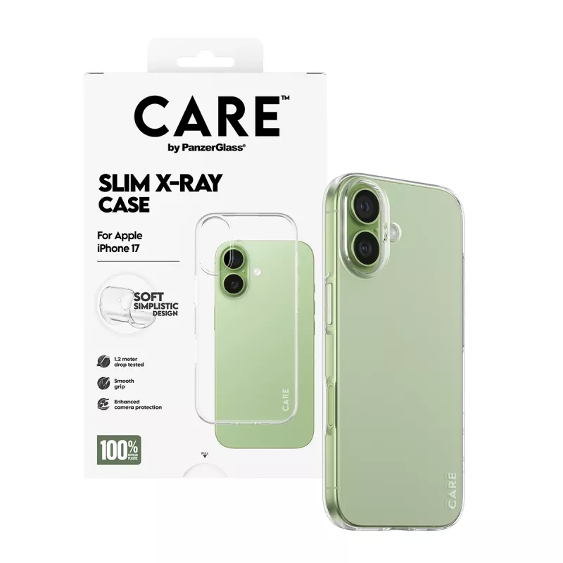 Funda para móvil PanzerGlass funda moderna transparente X-Ray Soft Basic para iPhone 17