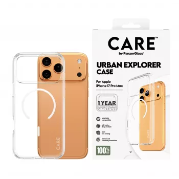 Funda PanzerGlass CARE by Flagship Case Transparent Urban Explorer White MagSafe iPhone 17 Pro Max