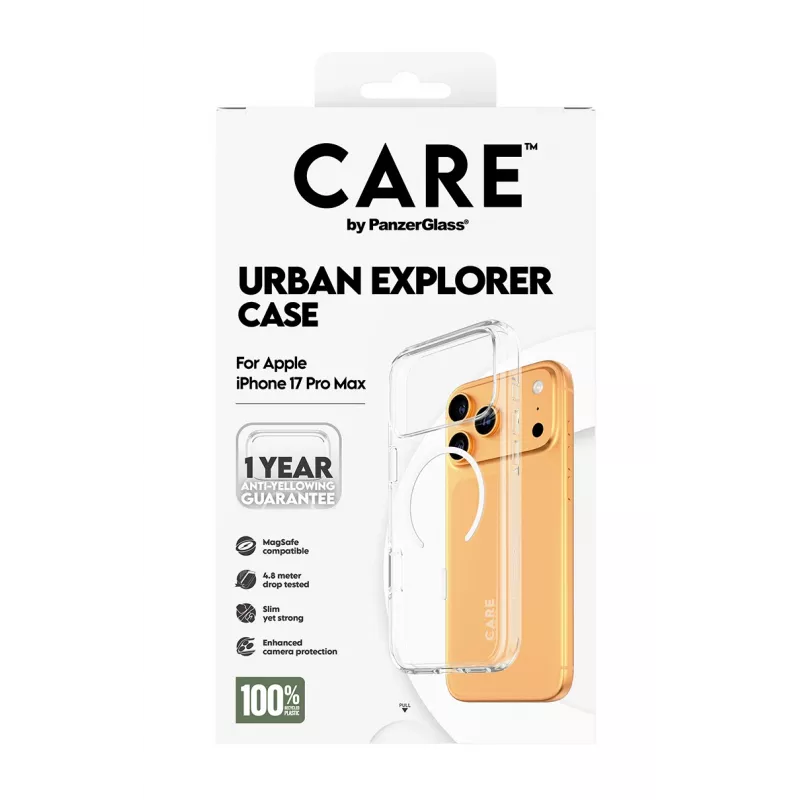 Funda PanzerGlass CARE by Flagship Case Transparent Urban Explorer White MagSafe iPhone 17 Pro Max