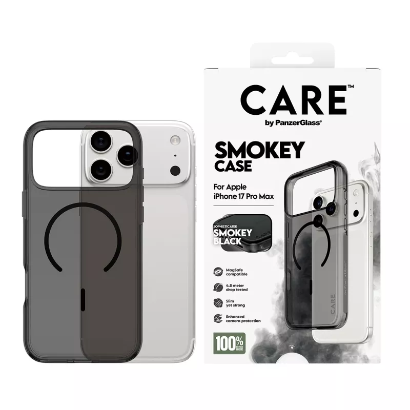 PanzerGlass CARE™ by ® Urban Explorer Case Smokey con MagSafe negro iPhone 17 Pro Max