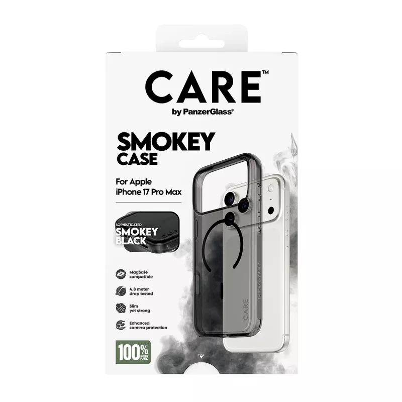 PanzerGlass CARE™ by ® Urban Explorer Case Smokey con MagSafe negro iPhone 17 Pro Max