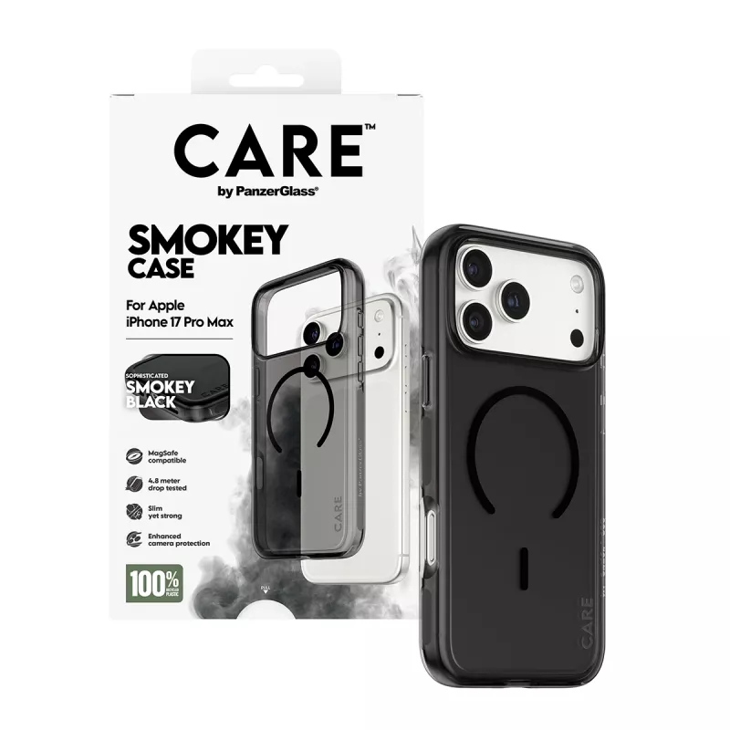 PanzerGlass CARE™ by ® Urban Explorer Case Smokey con MagSafe negro iPhone 17 Pro Max