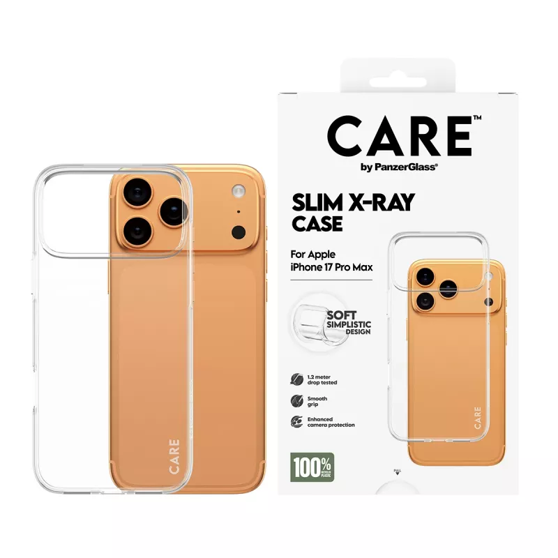 Funda protectora blanda PanzerGlass CARE funda moderna transparente X-Ray para iPhone 17 Pro Max