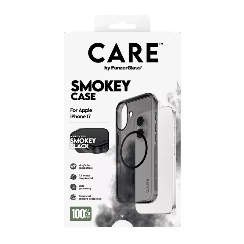 PanzerGlass CARE™ by ® Urban Explorer Case Smokey con MagSafe negro iPhone 17
