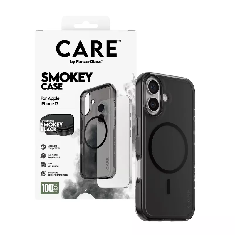PanzerGlass CARE™ by ® Urban Explorer Case Smokey con MagSafe negro iPhone 17