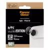 Protector de lente de cámara PanzerGlass Hoops para iPhone Air — vidrio templado y silicona, transparente, 1 ud.