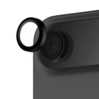 Protector de lente de cámara PanzerGlass Hoops para iPhone Air — vidrio templado, negro, resistente a arañazos y golpes