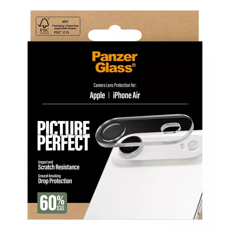 Protector de lente de cámara PanzerGlass iPhone Air resistente a arañazos y golpes