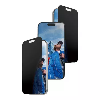Lámina protectora de pantalla con privacidad PanzerGlass para iPhone 17 / iPhone 16 Pro — Ultra-Wide Fit, vidrio templado + PET, FASTFIT