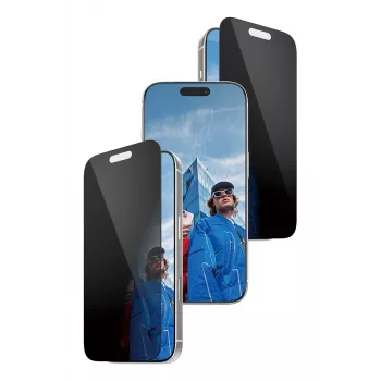 Lámina protectora de pantalla PanzerGlass 2-Way Privacy para iPhone 17 Pro — Ultra-Wide Fit, vidrio templado, filtro de privacidad, FASTFIT
