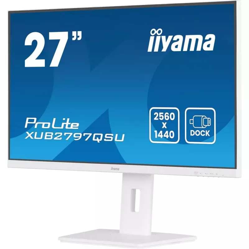 iiyama ProLite XUB2797QSU-W2 Monitor de ordenador 68,6 cm (27 inch) 2560 x 1440 píxeles Quad HD LED Blanco