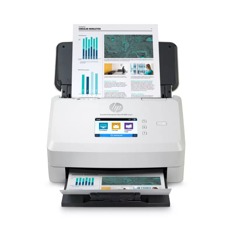 Escáner de alimentación HP Scanjet Enterprise Flow N7000 600 x 600 DPI A4 Blanco
