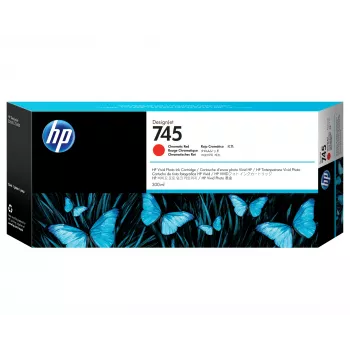 Cartucho de tinta HP 745 300 ml DesignJet, Rojo cromático