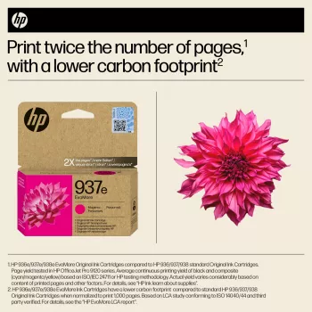 Cartucho de tinta original HP 937e EvoMore Magenta