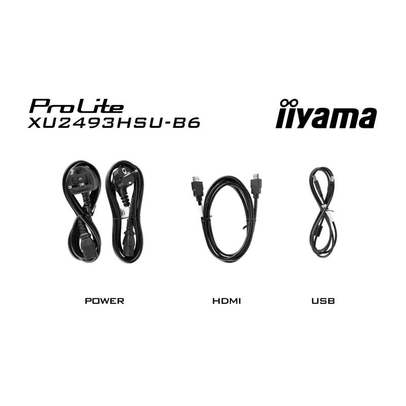 iiyama ProLite XU2493HSU-B7 Monitor de ordenador 60,5 cm (23,8 inch) 1920 x 1080 píxeles Full HD LED Negro