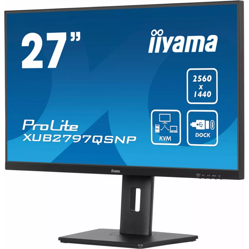 iiyama ProLite XUB2797QSNP-B1 Monitor de ordenador 68,6 cm (27 inch) 2560 x 1440 píxeles Quad HD LED Negro