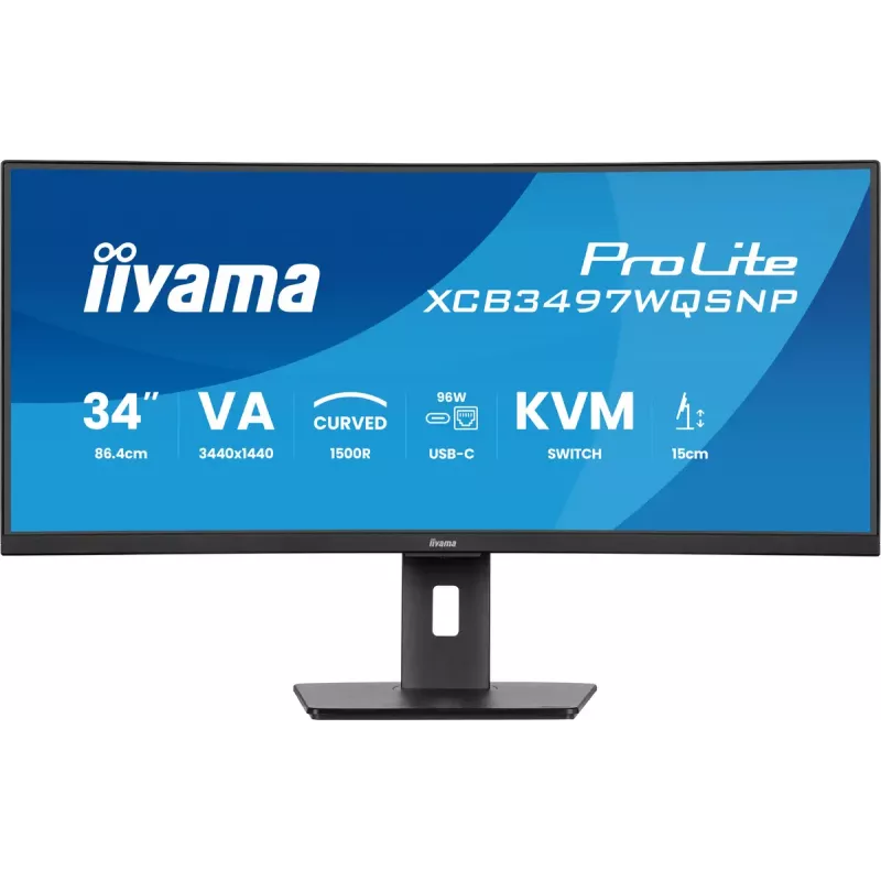 iiyama ProLite XCB3497WQSNP-B1 Monitor de ordenador 86,4 cm (34 inch) 3440 x 1440 píxeles UltraWide Quad HD LED Negro
