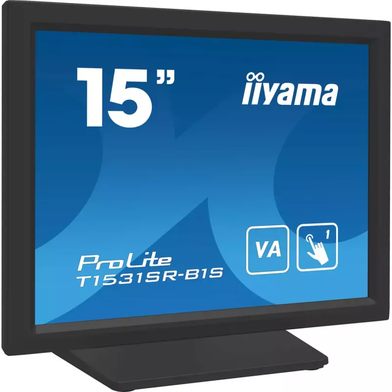 iiyama T1531SR-B1S Monitor de ordenador 38,1 cm (15 inch) 1024 x 768 píxeles XGA LCD Táctil Negro