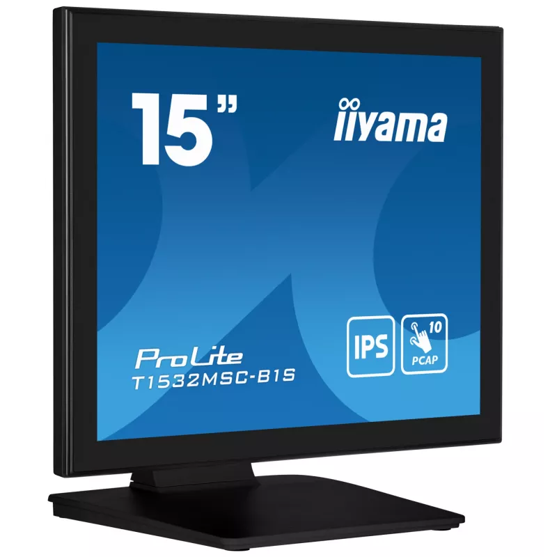 iiyama ProLite T1532MSC-B1S Monitor de ordenador 38,1 cm (15 inch) 1024 x 768 píxeles XGA LCD Táctil Negro