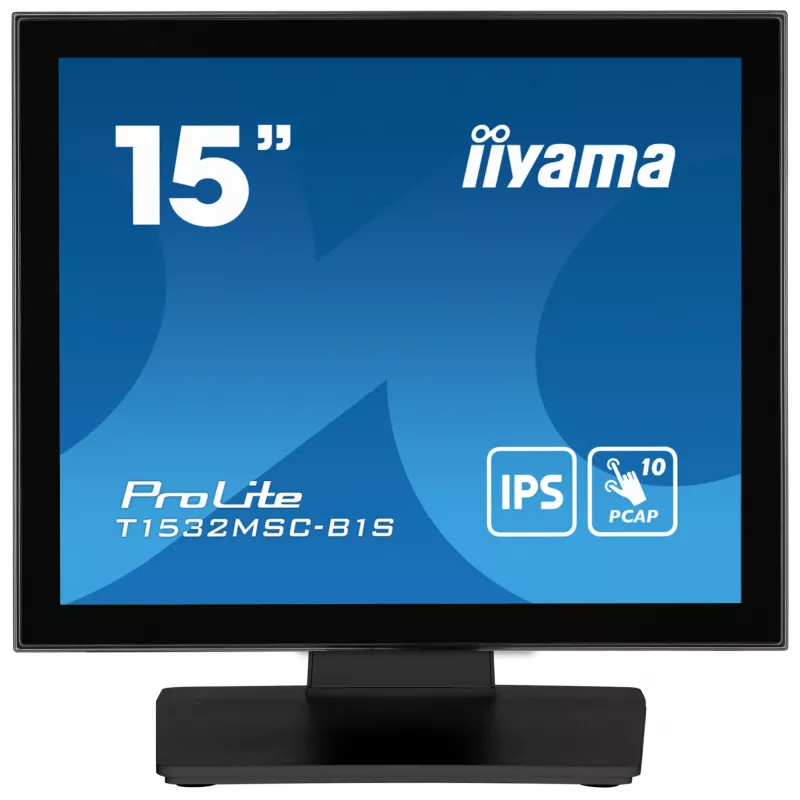 iiyama ProLite T1532MSC-B1S Monitor de ordenador 38,1 cm (15 inch) 1024 x 768 píxeles XGA LCD Táctil Negro