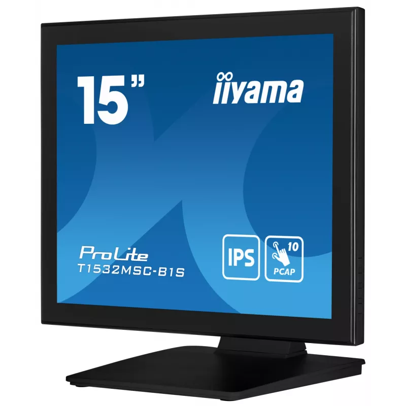 iiyama ProLite T1532MSC-B1S Monitor de ordenador 38,1 cm (15 inch) 1024 x 768 píxeles XGA LCD Táctil Negro
