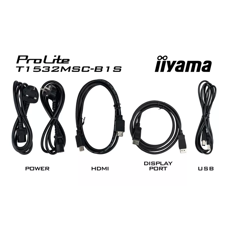 iiyama ProLite T1532MSC-B1S Monitor de ordenador 38,1 cm (15 inch) 1024 x 768 píxeles XGA LCD Táctil Negro