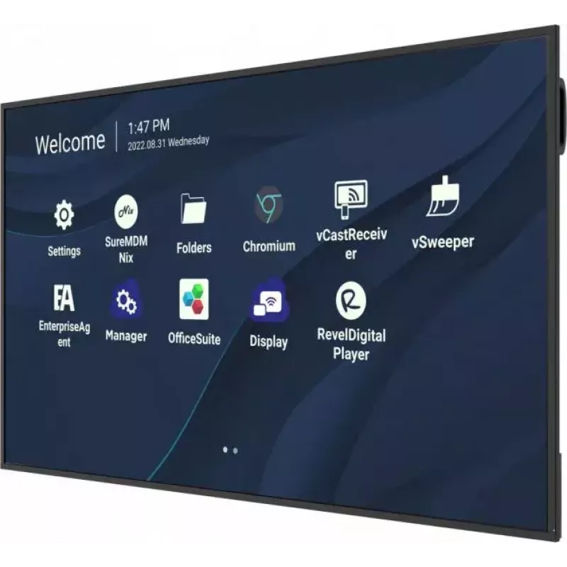 ViewSonic CDE7530 pantalla de cartelería digital de 190,5 cm (75 pulgadas) 4K Ultra HD (3840 x 2160), 450 cd/m², Wi-Fi, USB-C, reproductor multimedia SoC integrado, Android 11, negra