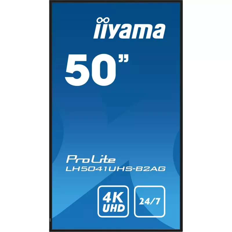 iiyama LH5041UHS-B2AG Pantalla de señalización pantalla publicitaria digital plana 127 cm (50 inch) LCD 500 cd/m² 4K Ultra HD negro 24/7