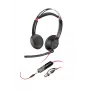 HP Poly Blackwire 5220 Auriculares estéreo USB-C + conector jack de 3,5 mm + adaptador USB-C/A