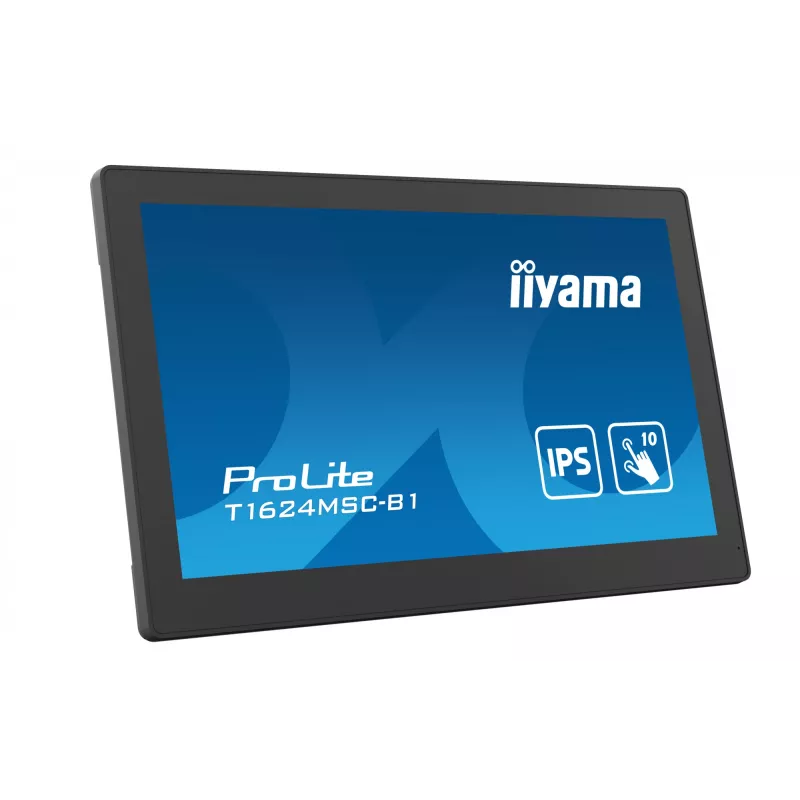 iiyama T1624MSC-B1 Monitor de ordenador 39,6 cm (15,6 inch) 1920 x 1080 píxeles Full HD LED Táctil Negro