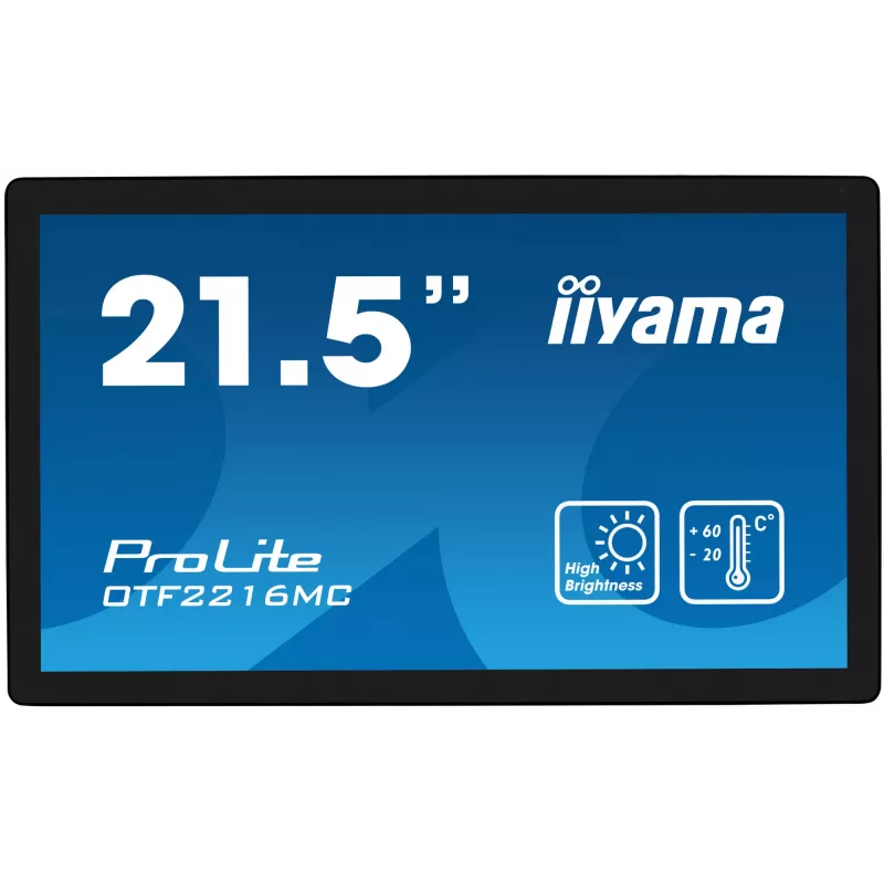 iiyama OTF2216MC-B1 Monitor de ordenador 54,6 cm (21,5 inch) 1920 x 1080 píxeles Full HD LCD Táctil Negro