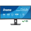 iiyama ProLite XCB3494WQSU-B1 Monitor de ordenador 86,4 cm (34 inch) 3440 x 1440 píxeles UltraWide Quad HD LED Negro