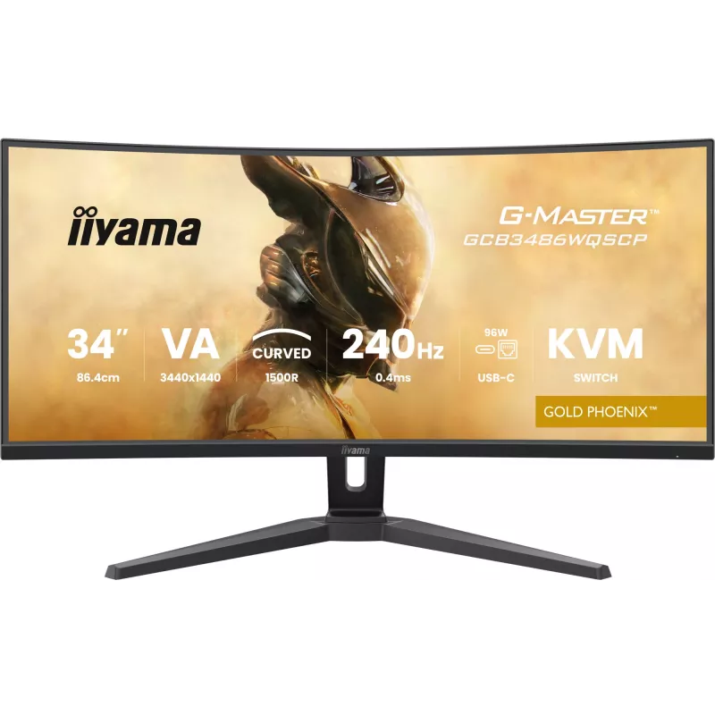 iiyama G-MASTER GCB3486WQSCP-B1 Monitor de ordenador 86,4 cm (34 inch) 3440 x 1440 píxeles UltraWide Quad HD Negro