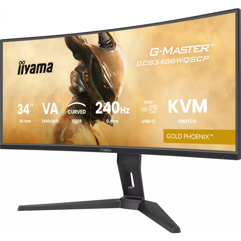 iiyama G-MASTER GCB3486WQSCP-B1 Monitor de ordenador 86,4 cm (34 inch) 3440 x 1440 píxeles UltraWide Quad HD Negro