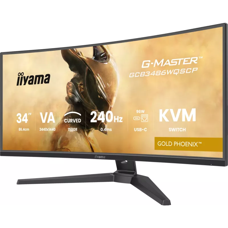 iiyama G-MASTER GCB3486WQSCP-B1 Monitor de ordenador 86,4 cm (34 inch) 3440 x 1440 píxeles UltraWide Quad HD Negro