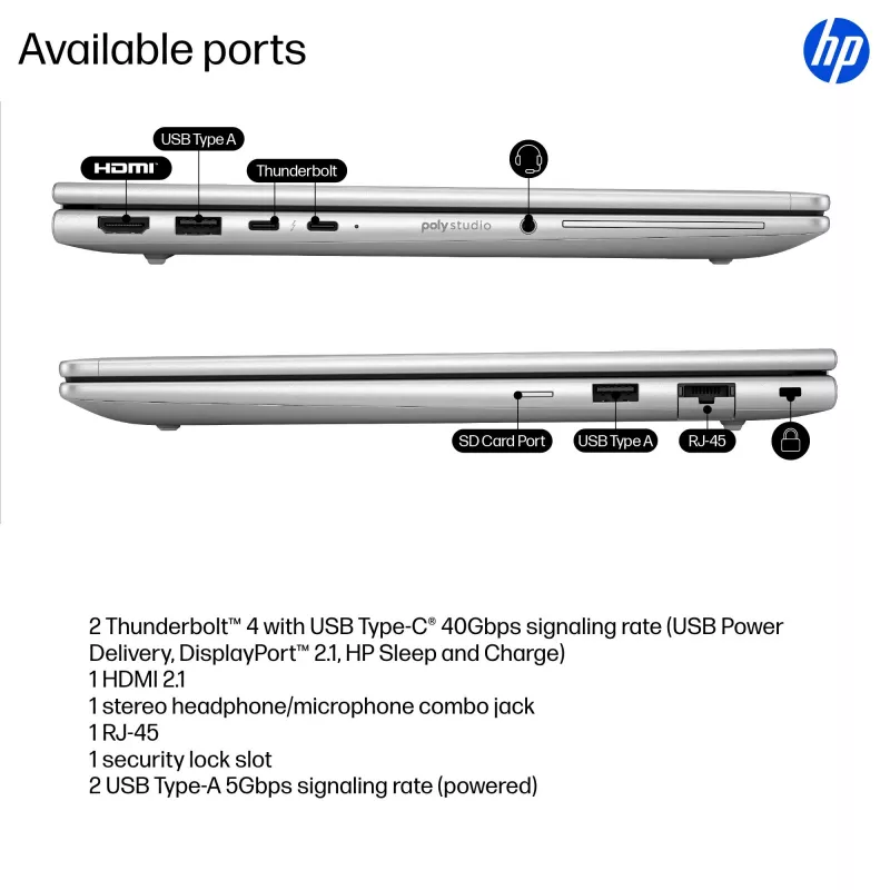 HP EliteBook 6 G1i AD3K6ET portátil AI, Intel Core Ultra 7 255U, 33,8 cm (13,3 pulgadas) WUXGA IPS, 32 GB DDR5, 1 TB SSD, Wi-Fi 7, Windows 11 Pro