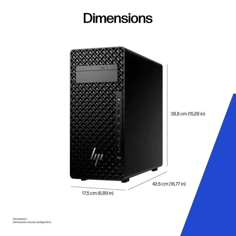 HP Z2 Tower G1i Intel Core Ultra 9 285 32 GB DDR5-SDRAM Windows 11 Pro Workstation Workstation de IA, PC de IA