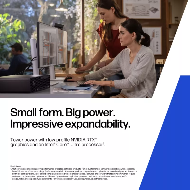 HP Z2 SFF G1i Intel Core Ultra 7 265K 32 GB DDR5-SDRAM NVIDIA RTX A400 Windows 11 Pro Workstation Workstation de IA, PC de IA