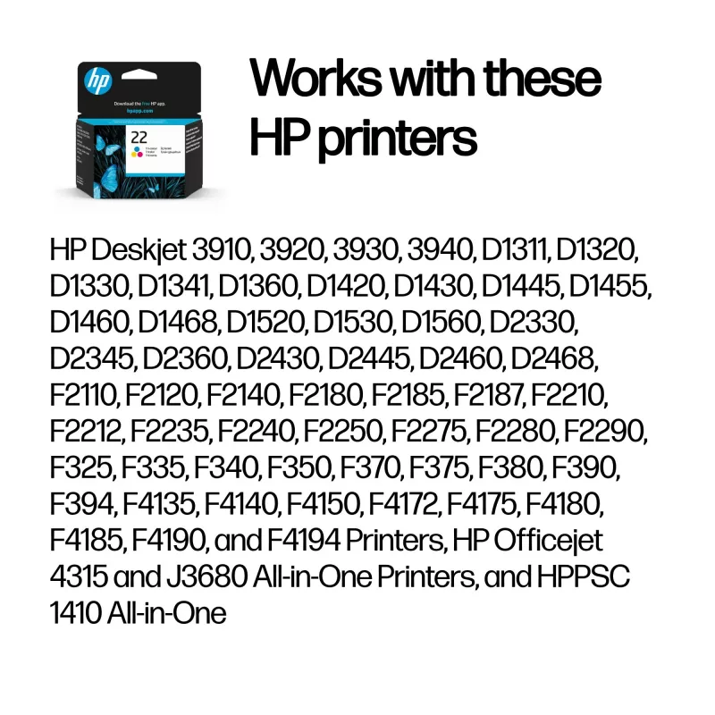 Cartucho de tinta HP C9352AE Color n.º 22 5 ml